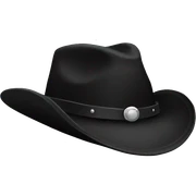 Western hat black sticker