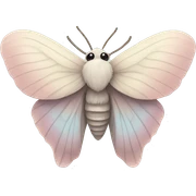 Pastel moth sticker