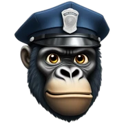 Police gorilla sticker