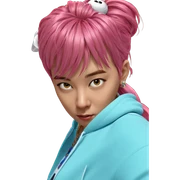 girl with pink hair jewelry sticker