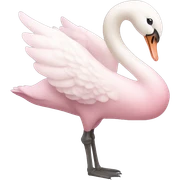 pastel pink swan sticker