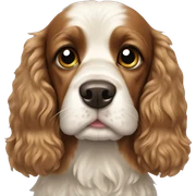 Cocer spaniel dog christmas  sticker