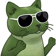 Cat with sunglasses sticker