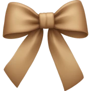 Light brown bow sticker
