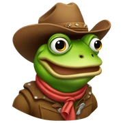 cowboy frog sticker