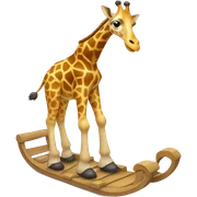 Giraffe on sled sticker