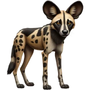 African wild dog side view sticker