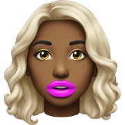 Neon colored lips sticker