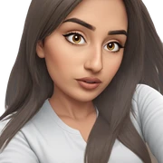 realistic girl with brown hair sticker