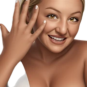 smiling girl in realistic portrait sticker