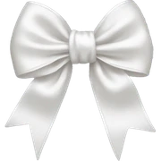 white satin bow sticker