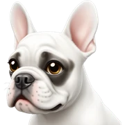 white French bulldog sticker