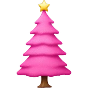 Pink Christmas tree sticker