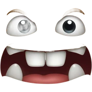 freaky and sad emoji sticker