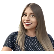 smiling girl in polka dots sticker