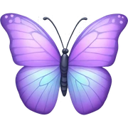 Pastel violet iridescent butterfly sticker