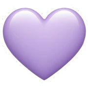 Light purple heart sticker
