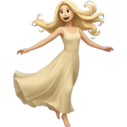 blonde long haired girl dancing in  dress sticker