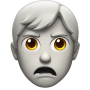 Angry face sticker