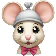 Mouse w bow on head sticker