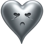 Chrome heart sticker