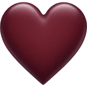burgundy heart  sticker