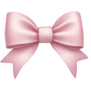 light pink bow sticker