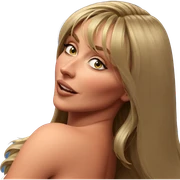 blonde girl with long hair sticker