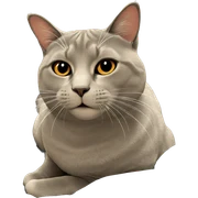 cat lounging on bed pillow sticker