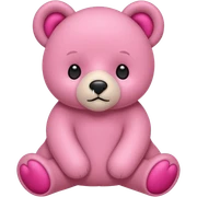 Osito de peluche con un moño rosa sticker