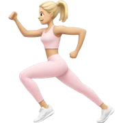 white girl  in light pink clothes exercising sticker