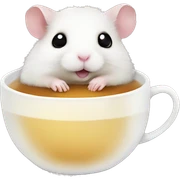 Hamster with tea sticker