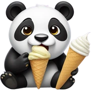 Panda eating ice cream sticker