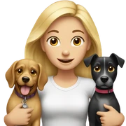Blodie girl with dogs  sticker