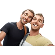 selfie of smiling friends sticker