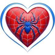 Spiderman heart sticker