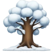 Tree with snow  sticker