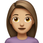 Girl with brown hair sticker