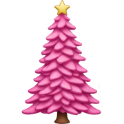 Pink Christmas tree sticker