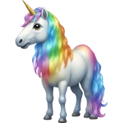Iridescent unicorn standing rainbow sticker