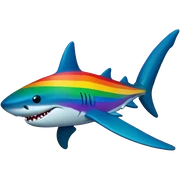 Pride shark sticker