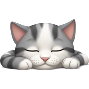 Cute cat sleeping sticker