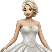 Hyper Realistic ornate detailed Wedding dress displays with diamanté  sticker