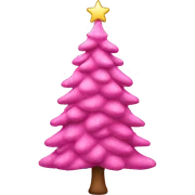 Pink Christmas tree sticker