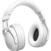 white headphones sticker