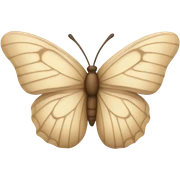 Beige butterfly  sticker