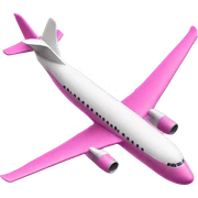Pink airplane  sticker