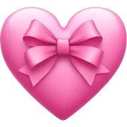 Pink heart with a bow sticker