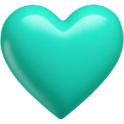 Turquoise heart  sticker