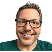 smiling boy with glasses portrait sticker
